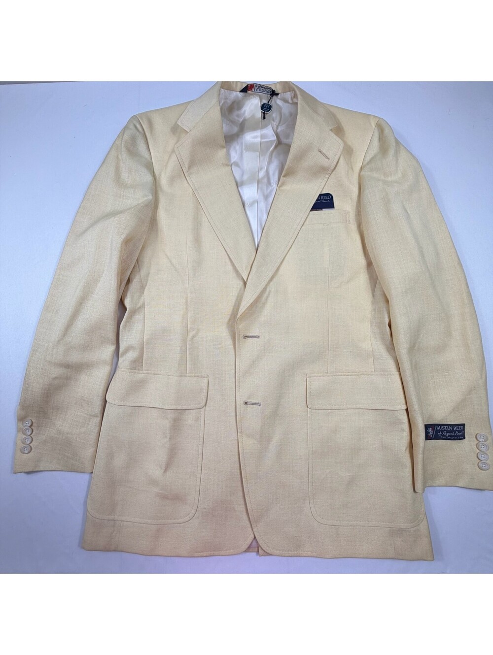 Austin Reed Westminster Beige Linen Blend Sport Coat Blazer 41 Long